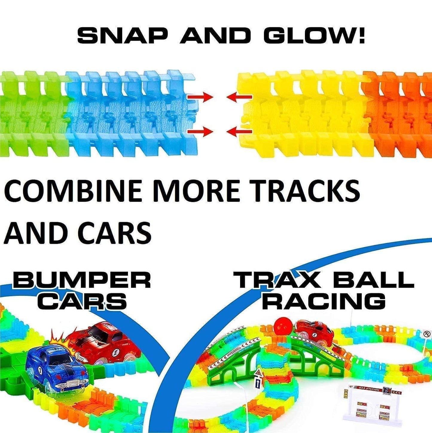 GlowRacer Magic Tracks - 3D LED Glowing Racetrack